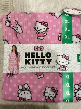 Hello Kitty Pink Dot Short Sleeve and Jogger Set
